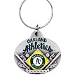 Oakland Athletics Oval Pewter Keychain