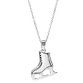 Sterling Silver Ice Skate Pendant Necklace