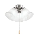 Kichler 338505BSS 3 Light Ceiling Fan Light Kit in Brushed Stainless Steel
