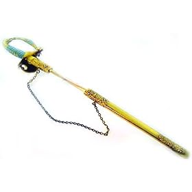 Antique 14k Yellow Gold and Enamel Sword Pin by Antique and Estate Jewelry