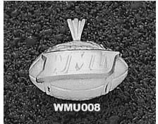 Western Michigan Broncos WMU Football Pendant - Sterling Silver Jewelry
