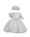 Elegant Baby Girl White Dress with Rose Corsage &amp; ...