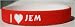 I Love Jem Custom Wristband