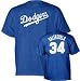Fernando Valenzuela Los Angeles Dodgers Throwback Name and Number Shirt