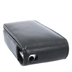 Leather Case w/ Cover for SanDisk Sansa e200 / e200R series MP3 Player, Black
