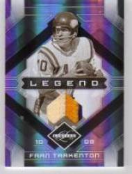 2009 Limited Threads Prime #116 Fran Tarkenton - Minnesota Vikings (Piece of Authentic Prime Jersey - Serial #d to 50) (Football Cards)