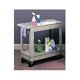 RUB452088BGE - Heavy-Duty 2-Shelf Utility Cart, Structural Foam, 25-7/8wx45-1/4x33-1/4h, Beige