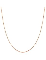 10 Karat Rose Gold Solid Box Chain (0.5 mm, 18 inch)
