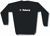 I Heart (Love) Tebow Men's Sweat Shirt Small-Black