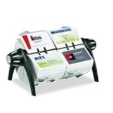 VISIFIX Duo Rotary Business/Address File Holds 800 4-1/8 x 2-7/8 Cards, Black