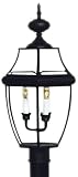 Quoizel NY9045K Newbury 4-Light Outdoor Post Lantern, Mystic Black