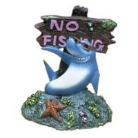Cool Shark with No Fishing Sign - 3 in. x 3 in. x 3 12 in. - Buy Cool Shark with No Fishing Sign - 3 in. x 3 in. x 3 12 in. - Purchase Cool Shark with No Fishing Sign - 3 in. x 3 in. x 3 12 in. (Blue Ribbon, Home & Garden, Categories, Pet Supplies, Fish & Aquatic Pets, Aquarium Accessories, Decor)