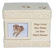 Dog Paws Box Cremation Urn - Dogs Leave Paw Prints...