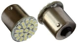 Cutequeen 2Pcs White 1156 S25 Ba15s 3020 1206 22SMD 22-SMD LED Car Lights Bulb Backup Signal Blinker Tail Light BULBS 12V Replacement for #1156 1141 1073 1093 1129 93 -White(pack of 2)