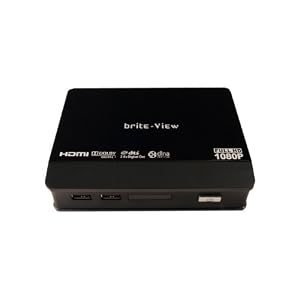 New Arrival! brite-View "CinemaTube Mini (BV-5005HD Mini CT)" 3-in-1 1080p Full HD Networking Multimedia Player/Streamer/Torrent Downloader, Black (HDMI cable INCLUDED)