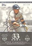 Ryan Zimmerman, Washington Nationals, 2006 Topps Moments and Milestones Autographed Card