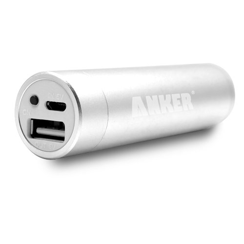 Anker® Astro Mini 2600mAh Stylish External Battery Pack Charger for Apple: iPhone 5 4S 4 3GS, iPod; Most Android Phones: Motorola Triumph, Verizon Droid Razr, X2, Bionic / Samsung Galaxy Nexus, Galaxy S III I9300, Galaxy S II S2 I9100, Galaxy Nexus, Galaxy Note / HTC One X, One S, Sensation G14, ThunderBolt / LG Optimus / Nokia N9 Lumia 900 800; GoPro - Silver [Stylish Tiny & Light-weighted]