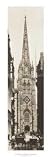 Wall Street showing Trinity Church by J. Johnson Framed with Black Decor Wood Frame 1.25 inch width, 3/4 inch depth