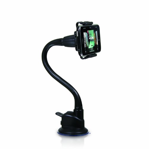 Macally mGrip Suction Cup Holder for All Portable Devices in Vehicle (Black)