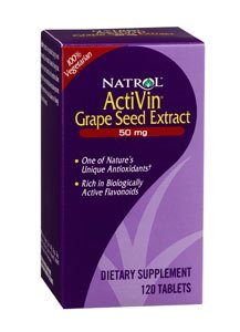 Natrol Activin Grape Seed Extract Tablets, 50Mg, 60-Count