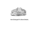 Beautiful 2 Pc.CZ Genuine 925 Sterling Silver Bridal Set.