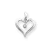 14k White Gold Heart Pendant Mounting