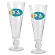 New Orleans Hornets NBA 2pc Pilsner Glass Set with Basketball on stem - Oval Logo