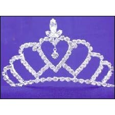 Queen of Hearts Rhinestone and Silver Tiara