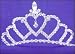 Queen of Hearts Rhinestone and Silver Tiara 2.5"