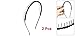 2 Pcs Black Metal Teeth Hair Hoop Headband Decor for Lady
