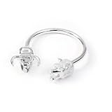 Sterling Silver Bull and Bear Key Ring