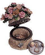 Boyds Bears Mother's Day Treasure Box Pinkie's Flower Basket with Rose #82527