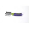 Li'l Pals Double-Sided Purple and Green Grooming Comb for Dogs, Extra Small