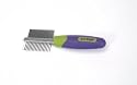 Li'l Pals Double-Sided Purple and Green Grooming Comb for Dogs, Extra Small