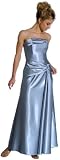 Plus Size Stylish Twist Trim Long Charmeuse Bridesmaid/ Prom/ Evening Tube Dress.