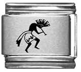 Clearly Charming Kokopelli Laser Italian Charm