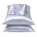 100% Silk Satin Pearl Gray Pillowcase - Standard Image