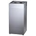 Rubbermaid Commercial Silhouette Designer Wastebasket, Square Open Top, 24-Gallon, Silver Metallic (FGSC14ERBSM)