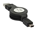 USB Kabel, InLine&reg;, A Stecker auf Mini 5pol. Stecker retractable / einziehbar, 1,2m