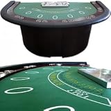 Trademark Poker Deluxe Blackjack Table with Pedestal Legs Metal Locking Tray