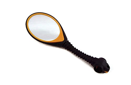 MirFlex Tough Flexible Bicycle Rear View Mirror Adjustable Tilt Safety Equipment Fits Most Standard Size Mountain Bike Handlebars