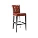 Armen Living 4032 Sangria 30-Inch Stationary Tufted Burnt Sienna Bonded Leather Pub High Barstool