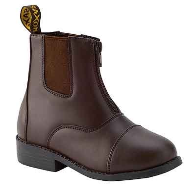 Childrens Toyshop  Sporting Goods : Saxon Equileather Childrens Zip Up Paddock Boot