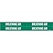 Brady 7035-4, 92004 Self-Sticking Vinyl Pipe Marker, (Pack of 50 Cards)