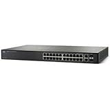 Cisco SF200-24 Smart Switch: 24 10/100 Ports 2 Combo Mini-GBIC Ports (SLM224GTNA)