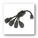 Power Cord Splitter 1TO4 Black