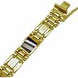 14K Yellow Gold, Fancy Onyx Men's Bracelet