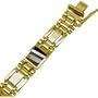 14K Yellow Gold, Fancy Onyx Men's Bracelet