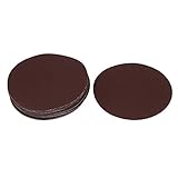 uxcell サンディングディスク　研磨布製　ブラウン　12.5cm径 20個入り