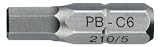 PB Hexagon Tipped Screwdriver bits shape C 1/4 (6.3 mm) size:5